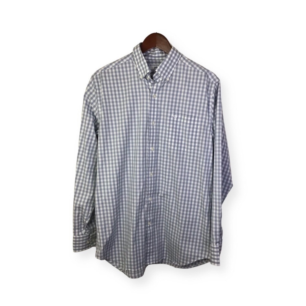 Southern Tide Classic Fit Plaid Button Front Shirt Size Medium.